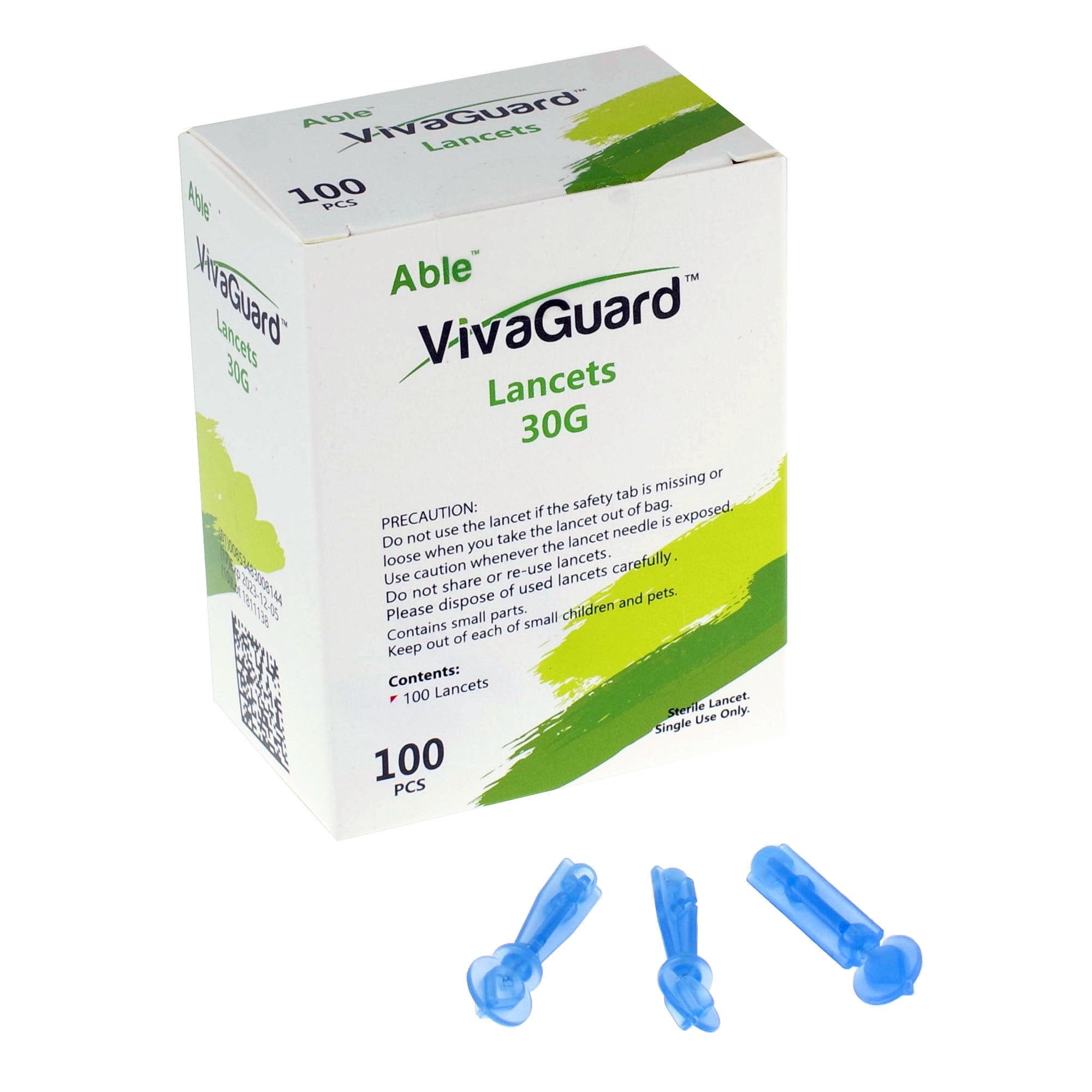 VivaGuard Lancets, 30G, (100 count) 100 Box