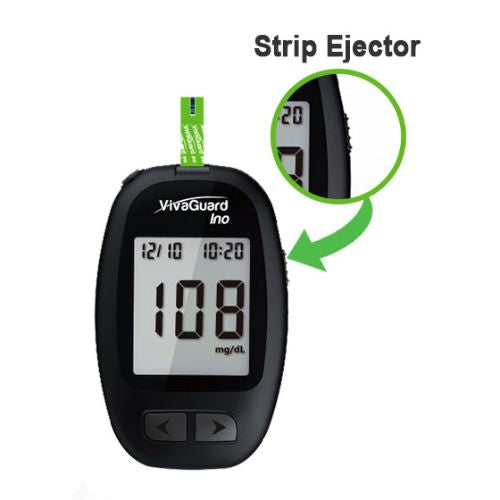 VivaGuard Ino Blood Glucose Meter, Black 1 Each