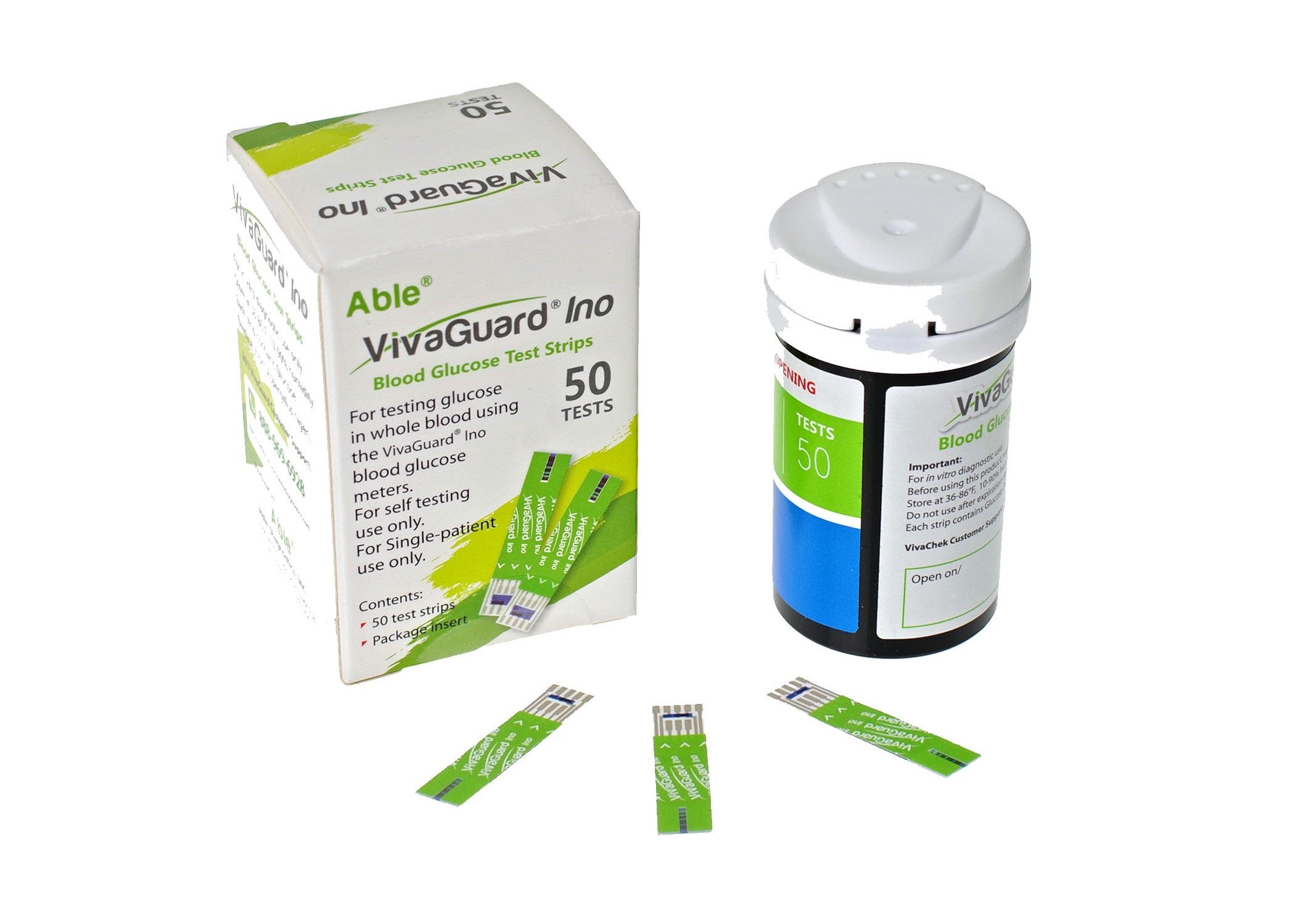 VivaGuard Ino Blood GlucoseTest Strips 50 Box