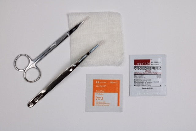 Suture Removal Kit with Iris Scissors and Wire-Form Forceps 1 Each