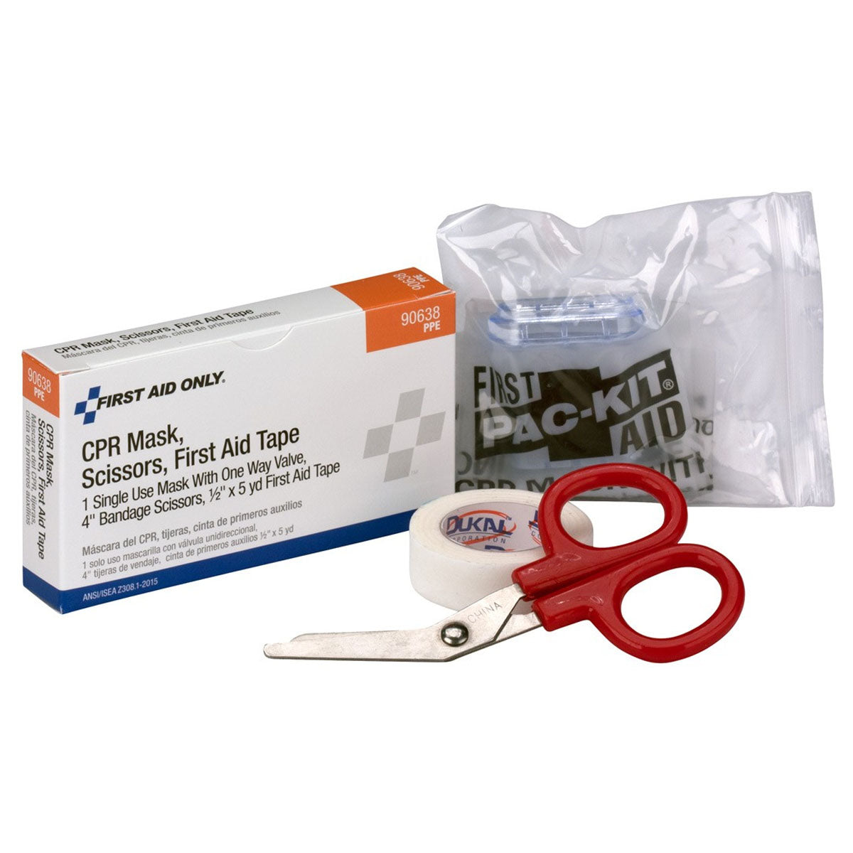 CPR Mask, Scissors, First Aid Tape 1 Each