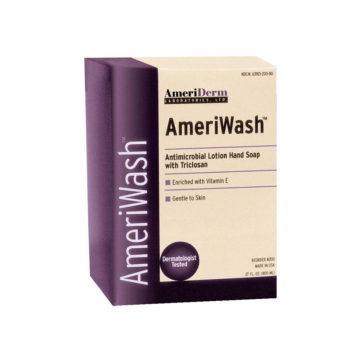 AmeriWash Antimicrobial Lotion Soap with PCMX, 800 mL 1 Each