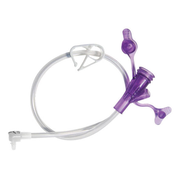 24" Right Angle Purple Dual ENFit Y-Port Feeding Set 1 Each