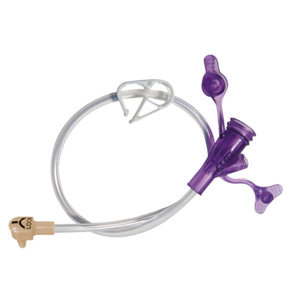 2" Right Angle Purple Dual Enfit Y-Port Medication Set 1 Each