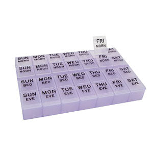 Mediplanner Deluxe/II 7-Day Pill Tray, Standard 1 Each