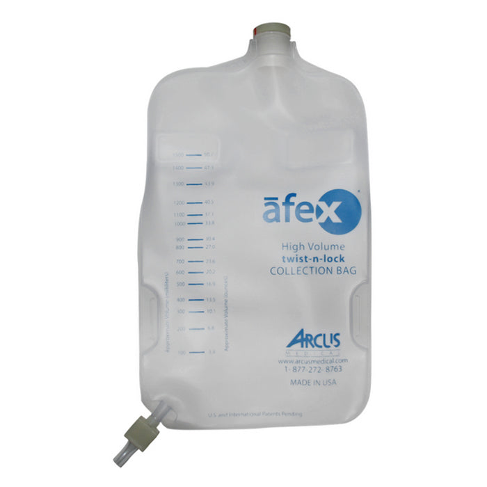 Afex Collection Bag, Direct Connect, 1000ml, Extra Capacity, Non-Vented 1 Each