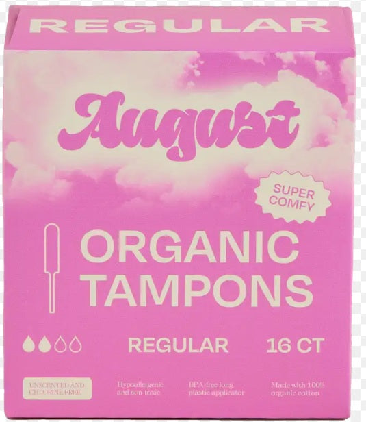 August Regular Tampons, 16 ct 16 Box