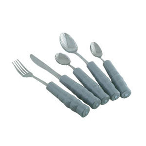 Weighted Handle Teaspoon 1" dia., Grey, Stainless Steel 1 Each