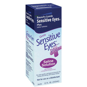 Sensitive Eyes Plus Saline Solution, 12 oz. 1 Each