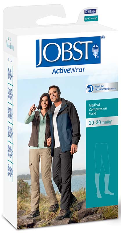 JOBST Activewear Knee-High Firm Compression Socks Small, White 1 Each
