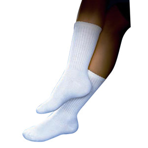 SensiFoot Knee-High Mild Compression Diabetic Sock, Small, White 1 Each