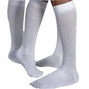 SensiFoot Knee-High Mild Compression Diabetic Sock Medium, White 1 Each