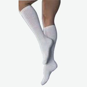 SensiFoot Knee-High Mild Compression Diabetic Sock Large, White 1 Each