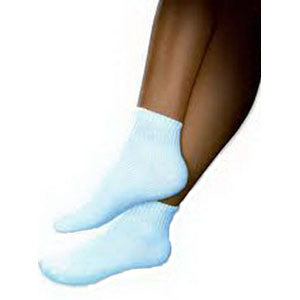 SensiFoot Crew Length Mild Compression Diabetic Sock Large, White 1 Each