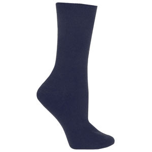 SensiFoot Crew-High Diabetic Socks, Small, 8-15 mmHg, Navy 2 Each
