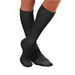 SensiFoot Crew Length Mild Compression Diabetic Sock Medium, Black 1 Each