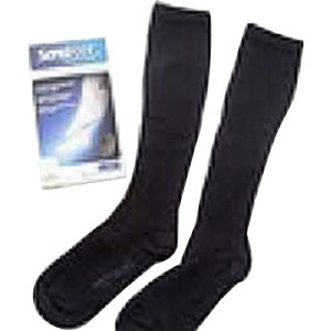 SensiFoot Crew Length Mild Compression Diabetic Sock Large, Black 1 Each