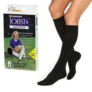 SensiFoot Knee-High Mild Compression Diabetic Sock Large, Black 1 Each
