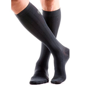 Men's CasualWear Knee-High 15-20mmHg Compression Socks Large, Black 1 Each