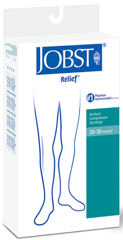 Relief Thigh High,20-30,Clsd Toe,Sil Band,Xlg,Bge 1 Each