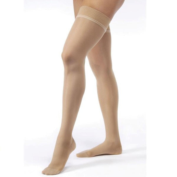Relief Thigh-High with Silicone Dot Band, 20-30, Medium, Closed, Black 1 Each