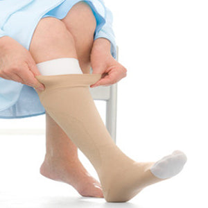UlcerCare Knee-High Compression Stockings with Liner 2X-Large, Beige 1 Each