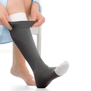 UlcerCare Knee-High Stockings with Liner 2X-Large, Black 1 Each