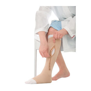 UlcerCare Left-Side Zipper Closure with 2 Liners, 30-40, Open, Beige, 3-XL 1 Each