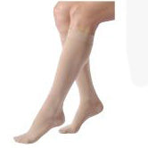 Relief Knee-High with Silicone Band, 20-30 mmHg, Large, Full Calf, Closed, Beige 1 Each