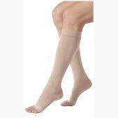 Relief Knee-High with Silicone Band, 20-30, Large, Open Toe, Beige 1 Each