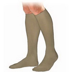 Men's Knee-High Ribbed Compression Socks Large, Khaki 1 Each