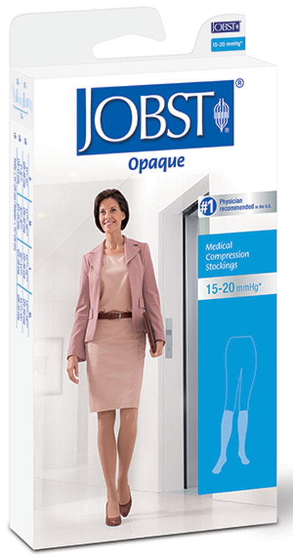Knee-High Moderate Opaque Compression Stockings Small, Black 1 Each