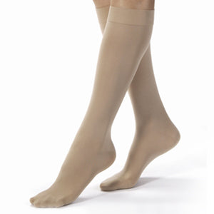 Knee-High Extra-Firm Opaque Compression Stockings Small, Silky Beige 1 Each