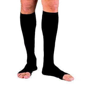 Men's Ribbed Knee-High Compression Socks X-Large Full Calf, Black 1 Each
