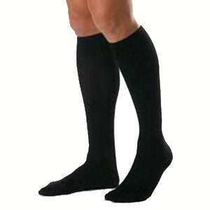 Men's Knee-High Ribbed Compression Socks Large Full Calf, Black 1 Each