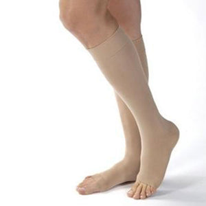 Knee-High Extra-Firm Opaque Compression Stockings Large, Natural 1 Each