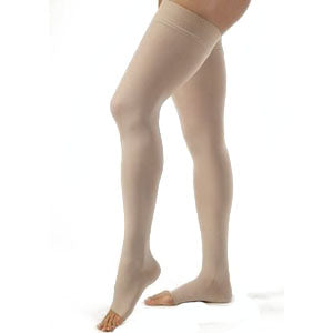 Opaque 15-20 Thigh High Large Open Toe Beige 1 Each