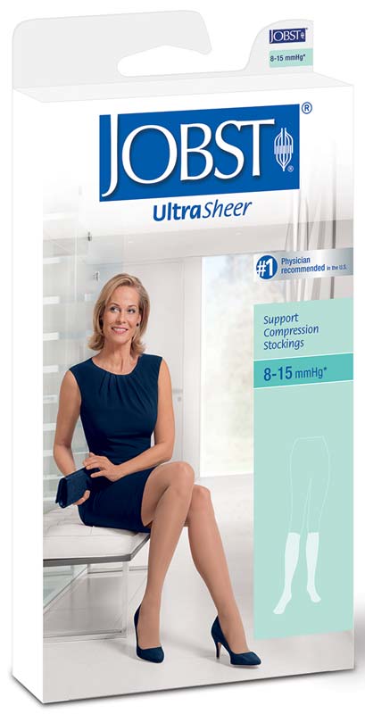 UltraSheer Supportwear Women's Knee-High Mild Compression Stockings, Medium, Silky Beige 1 Each