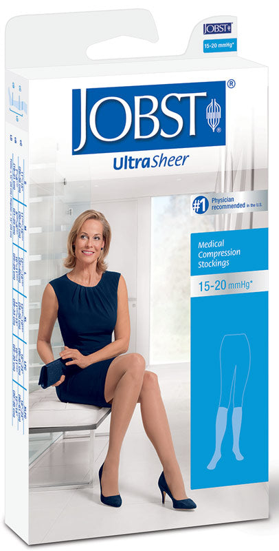 UltraSheer Women's Knee-High Moderate Compression Stockings Medium, Suntan 1 Each
