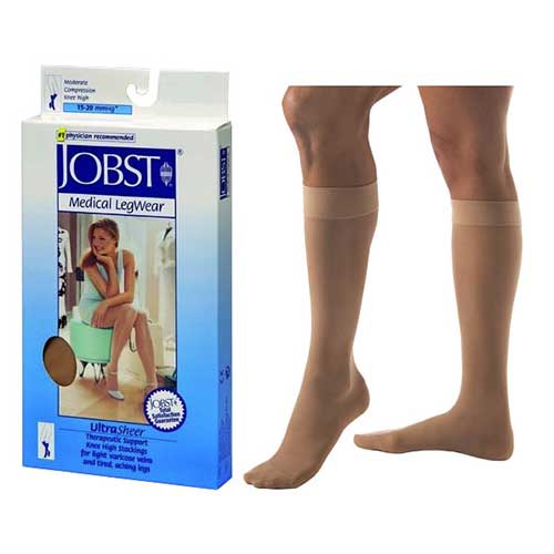 UltraSheer Knee-High, 15-20, Petite, Small, Closed, Natural 1 Each