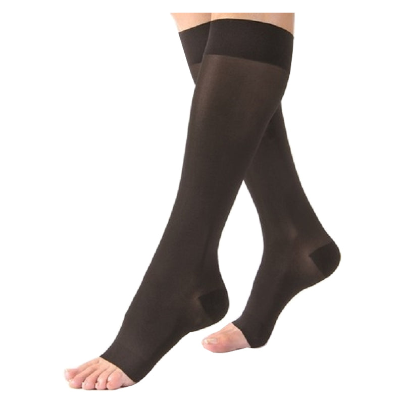 UltraSheer Women's Knee-High Firm Compression Stockings, Large, Black 1 Each