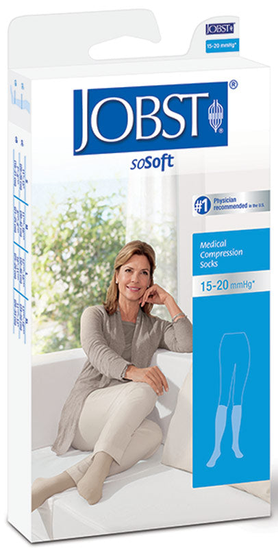 SoSoft Knee High, 15-20 mmHg, Brocade, Closed Toe, Small, Sand 1 Each