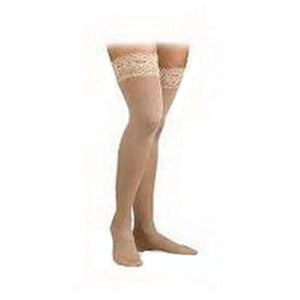 Thigh High,20-30,Med,Bge,Clsd Toe,w/Silicone Dot 1 Each