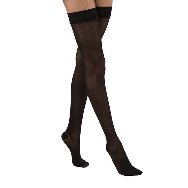 UltraSheer Thigh High with Silicone Band, 20-30, Closed, Medium, Classic Black 1 Each