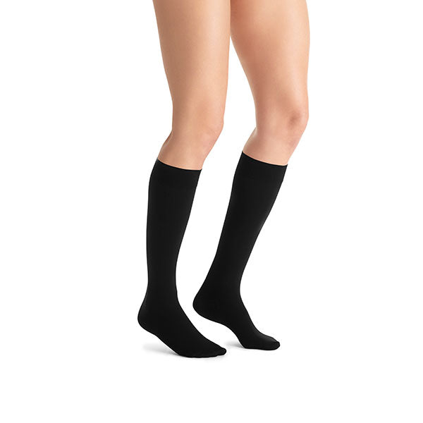 JOBST Opaque Compression Knee-High with SoftFit Band, 20-30, Closed Toe, X-Large, Classic Black 1 Each