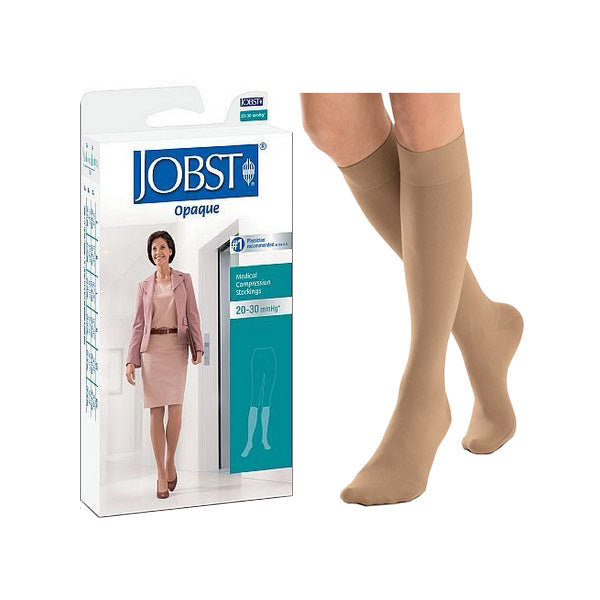 Jobst Opaque SoftFit Knee-High, 20-30, Closed, Natural, Medium 1 Each