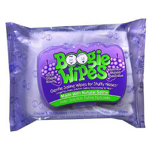 Boogie Wipes Saline Nose Wipes Grape Scent 30 Pack
