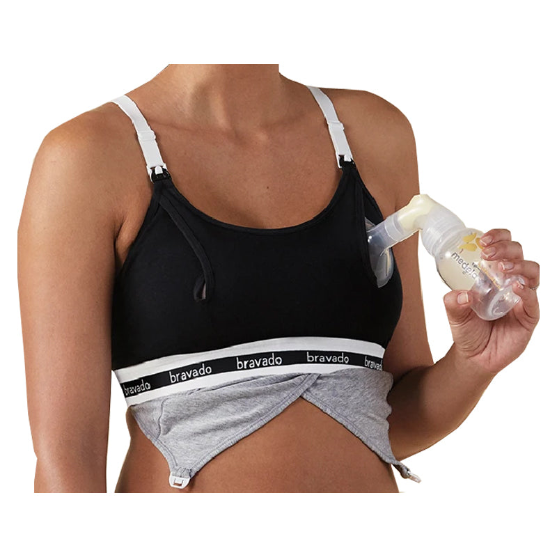 Clip and Pump Hands-Free Nursing Bra Accessory, Black, X-Large 1 Each