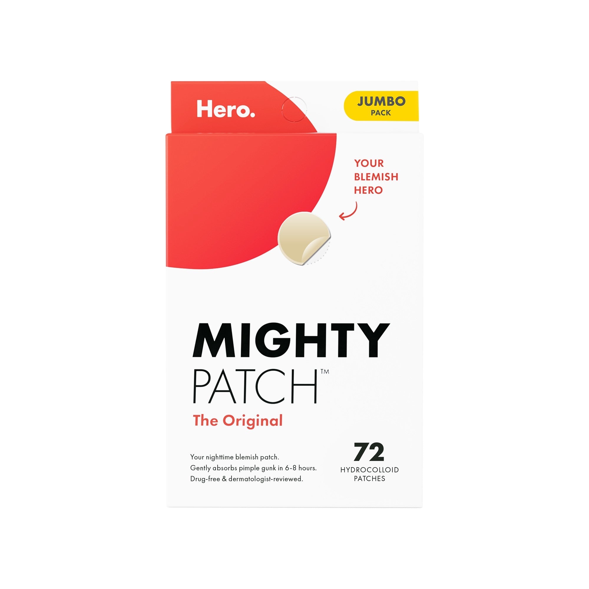 Hero Cosmetics Mighty Patch Acne Patches, Original, 72 ct 72 Box