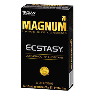 Trojan Magnum Ecstasy Lubricated Condom 10 Each